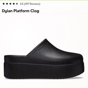 CROCS Black Dylan Platform Clogs
